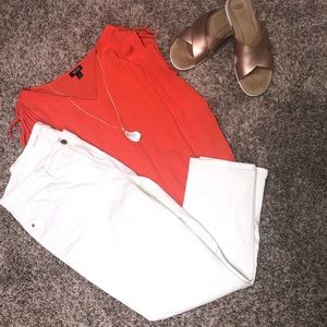 White jeans from Old Navy